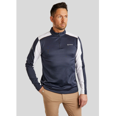 Polo Montar MoPhil Langarm Herren Dunkelmarine Blau