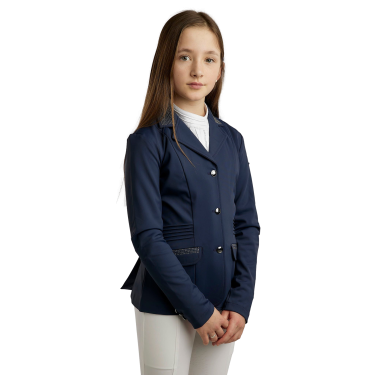 Turnierjacke Montar Junior MoKately mit Pintucks Dunkelmarine Blau
