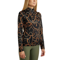 Langarm-Poloshirt Montar mit Haily-Trense-Aufdruck für Damen Staubgrün Grün Langarm-Poloshirt Montar mit Haily-Trense-Aufdruck für Damen Staubgrün Grün