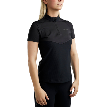 Kurzärmliges, elegantes Damen-Poloshirt mit viertel Reißverschluss Montar MoZira Kurzärmliges, elegantes Damen-Poloshirt mit viertel Reißverschluss Montar MoZira