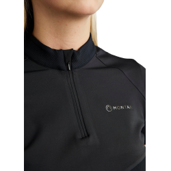Kurzärmliges, elegantes Damen-Poloshirt mit viertel Reißverschluss Montar MoZira
