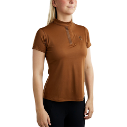 Montar MoBriella Trainingsshirt mit Gunmetal-Kristallen Damen