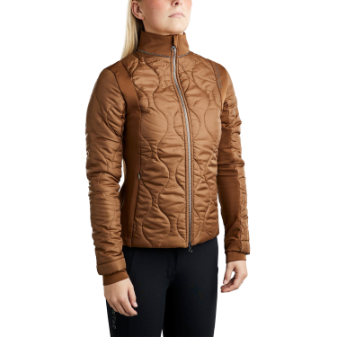 Hybridjacke Montar MoMary Kristalle Gun Metal Damen Karamell Braun