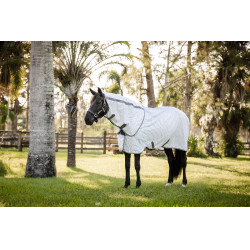 Fliegendecke Horseware Amigo Summer Plus CarreauxMarine / gris titanium / argent Motive