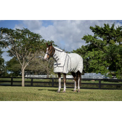 Fliegendecke Horseware Rambo Optimo Supreme Summer Sheet Plus CarreauxMarine / gris orage / argent Motive