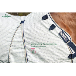 Fliegendecke Horseware Rambo Optimo Supreme Summer Sheet Plus CarreauxMarine / gris orage / argent Motive