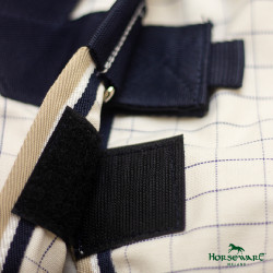 Fliegendecke Horseware Rambo Optimo Supreme Summer Sheet Plus CarreauxMarine / gris orage / argent Motive