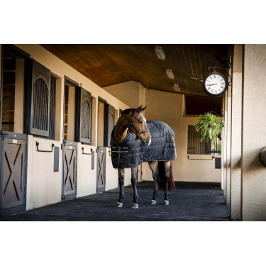Stalldecke Horseware Amigo Ripstop Insulator 350g Schwarz / schwarz / silber