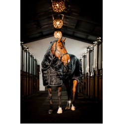 Horseware Easy-Layer Plus 400g Stalldecke Schwarz / schwarz / silber