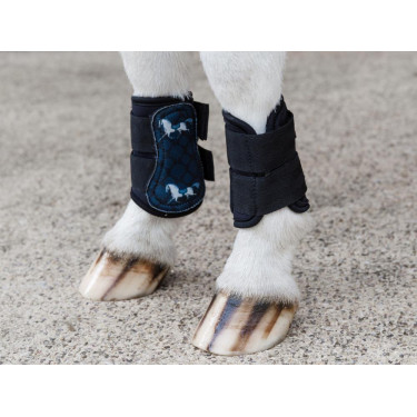 Turnout-Gamaschen Kentucky Motiv schwarzes Pferd Turnout-Gamaschen Kentucky Motiv schwarzes Pferd