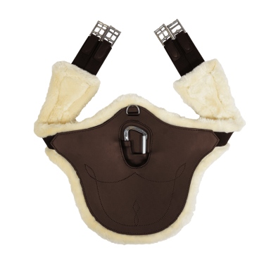 Anatomischer Kentucky-Sattelgurt mit Lammfell Anatomischer Kentucky-Sattelgurt mit Lammfell