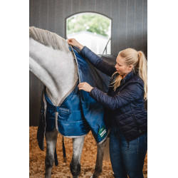 Horseware Ionic Therapy 50g Stalldecke Bleu imperial / argent /Marine Blau