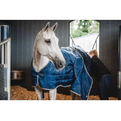 Horseware Ionic Therapy 50g Stalldecke Bleu imperial / argent /Marine Blau