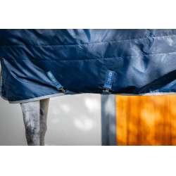 Horseware Ionic Therapy 50g Stalldecke Bleu imperial / argent /Marine Blau