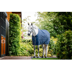 Horseware Ionic Therapy 50g Stalldecke Bleu imperial / argent /Marine Blau