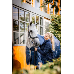 Horseware Ionic Therapy 50g Stalldecke Bleu imperial / argent /Marine Blau