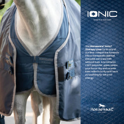 Horseware Ionic Therapy 50g Stalldecke Bleu imperial / argent /Marine Blau