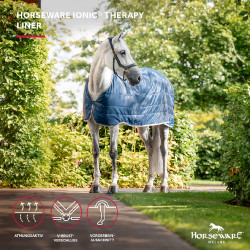 Horseware Ionic Therapy 50g Stalldecke Bleu imperial / argent /Marine Blau