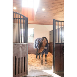 Horseware Rhino 350g VL Stalldecke Schwarz / Titan Grau / Klassisches Blau