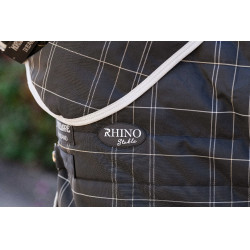 Horseware Rhino 350g VL Stalldecke Schwarz / weiß-graue Karos
