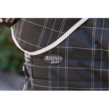 Horseware Rhino 350g VL Stalldecke Schwarz / weiß-graue Karos