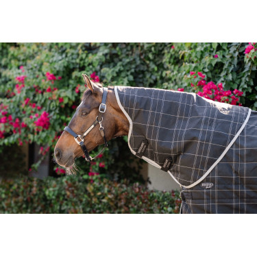 Horseware Rhino 350g VL Stalldecke Schwarz / weiß-graue Karos