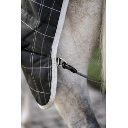 Horseware Rhino 350g VL Stalldecke Schwarz / weiß-graue Karos