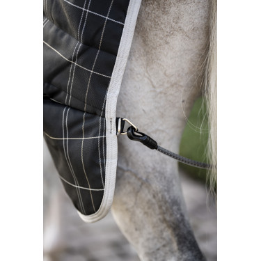 Horseware Rhino 350g VL Stalldecke Schwarz / weiß-graue Karos