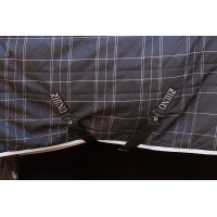 Horseware Rhino Pony Stalldecke 100 g Schwarz / weiß-graue Karos