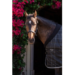 Horseware Rhino Pony Stalldecke 100 g Schwarz / weiß-graue Karos