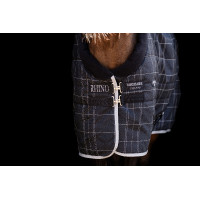 Horseware Rhino Pony 250g Stallabdeckung VL Schwarz / weiß-graue Karos