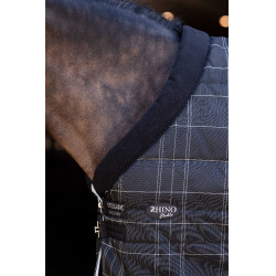Horseware Rhino Pony 250g Stallabdeckung VL Schwarz / weiß-graue Karos