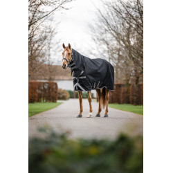 Horseware Amigo 1200D Integrierte Outdoordecke 150g Schwarz / Titan Grau / Silber