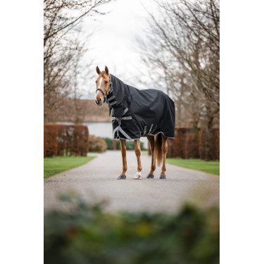 Horseware Amigo 1200D Integrierte Outdoordecke 150g Schwarz / Titan Grau / Silber