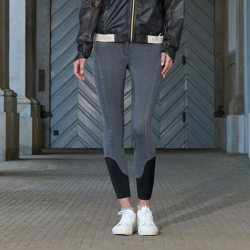 Kingsland KLKayce Damen-Denimhose mit Vollbesatz für H-Figur Grauer Jeansstoff