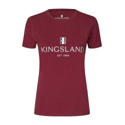 T-Shirt-Logo Kingsland Classic Damen Neues Burgunderrot