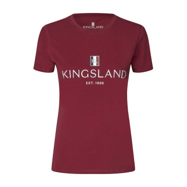 T-Shirt-Logo Kingsland Classic Damen Neues Burgunderrot
