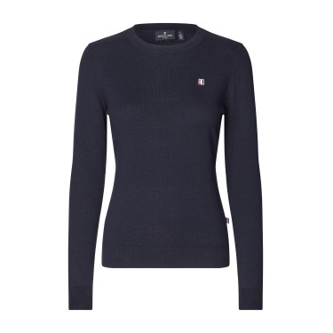 Damen Rundhals-Pullover Kingsland Classic Marine Marineblau