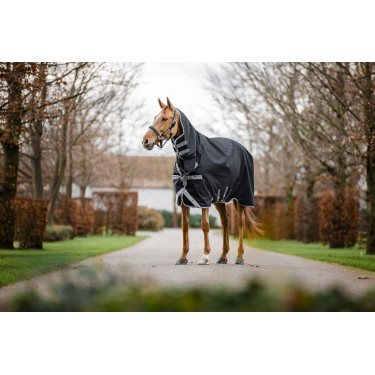 Horseware Amigo 1200D Integrierte Outdoordecke 50g Schwarz / Titan Grau / Silber
