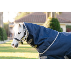 Horseware Amigo 1200D Plus Poney Turnout 50g Decke Marine / Titan Grau / Silber Marineblau