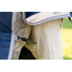 Horseware Amigo 1200D Plus Poney Turnout 50g Decke Marine / Titan Grau / Silber Marineblau