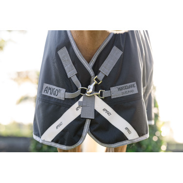 Horseware Amigo 1200D Pony Turnout 0g Decke Schwarz / Titan Grau / Silber