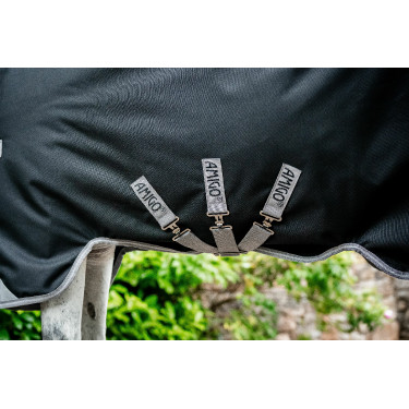 Horseware Amigo 1200D Turnout 100g Decke Schwarz / Titan Grau / Silber Horseware Amigo 1200D Turnout 100g Decke Schwarz / Titan Grau / Silber