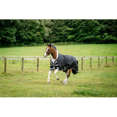 Horseware Amigo 1200D Outdoordecke 250g Schwarz / Titan Grau / Silber