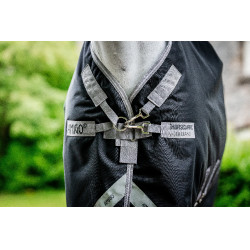 Horseware Amigo 1200D Outdoordecke 250g Schwarz / Titan Grau / Silber