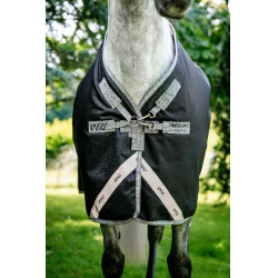 Horseware Amigo 1200D Outdoordecke 250g Schwarz / Titan Grau / Silber