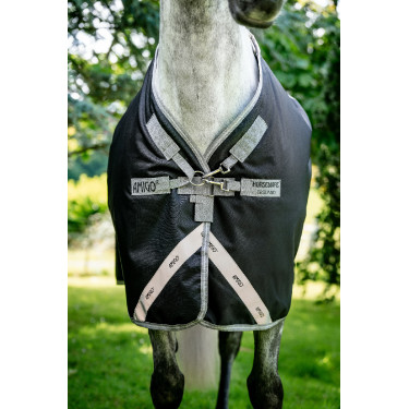 Horseware Amigo 1200D Outdoordecke 250g Schwarz / Titan Grau / Silber