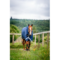 Horseware Amigo 1200D Turnout Plus 50g Decke Marine / Titan Grau / Silber Marineblau