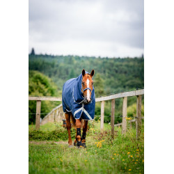 Horseware Amigo 1200D Turnout Plus 50g Decke Marine / Titan Grau / Silber Marineblau