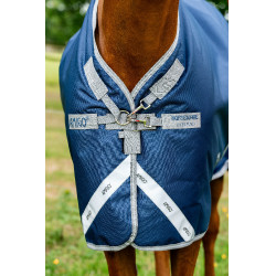Horseware Amigo 1200D Turnout Plus 50g Decke Marine / Titan Grau / Silber Marineblau